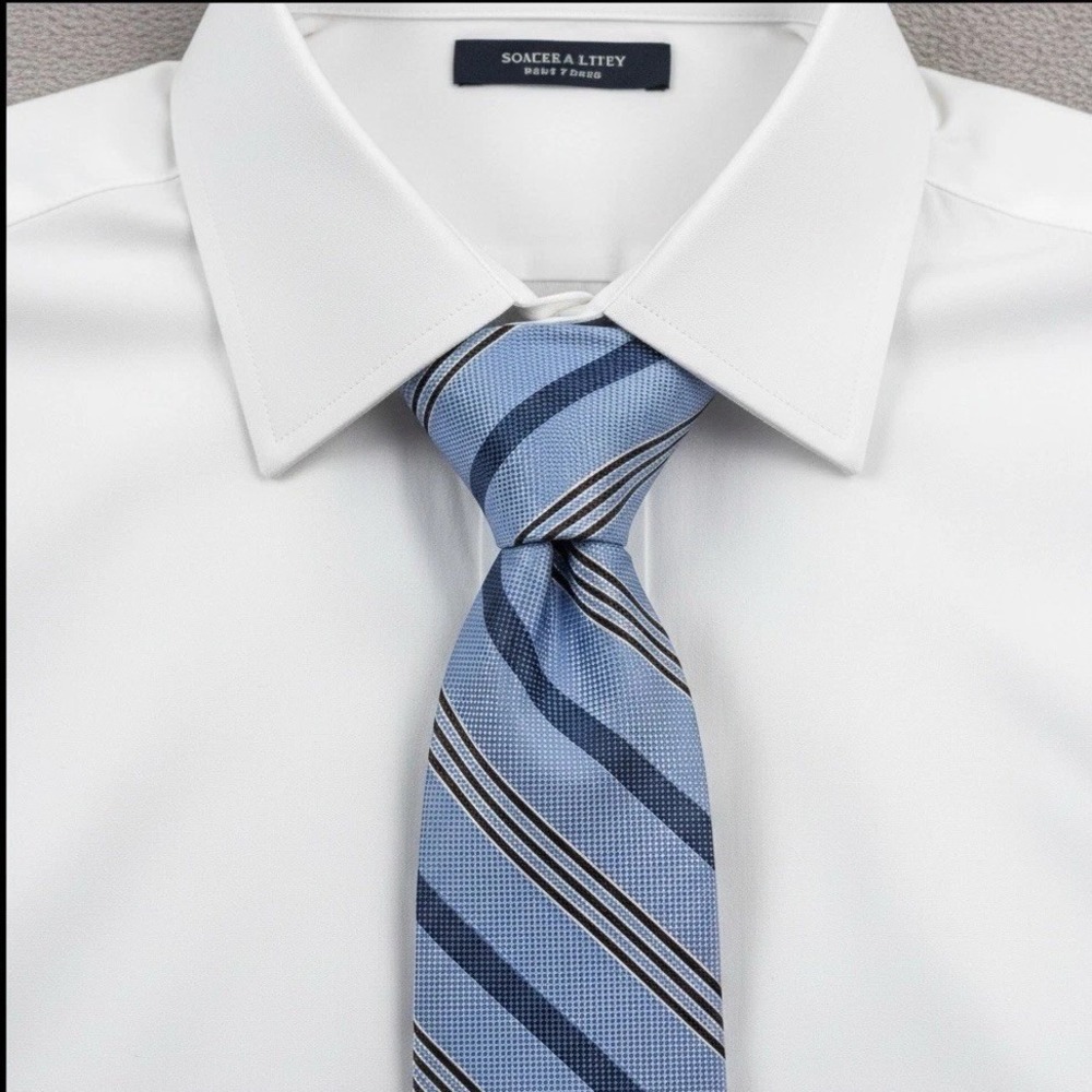Brooks Brothers Necktie Mens Blue‎ Silk Striped Classic Dress Accessory Preppy